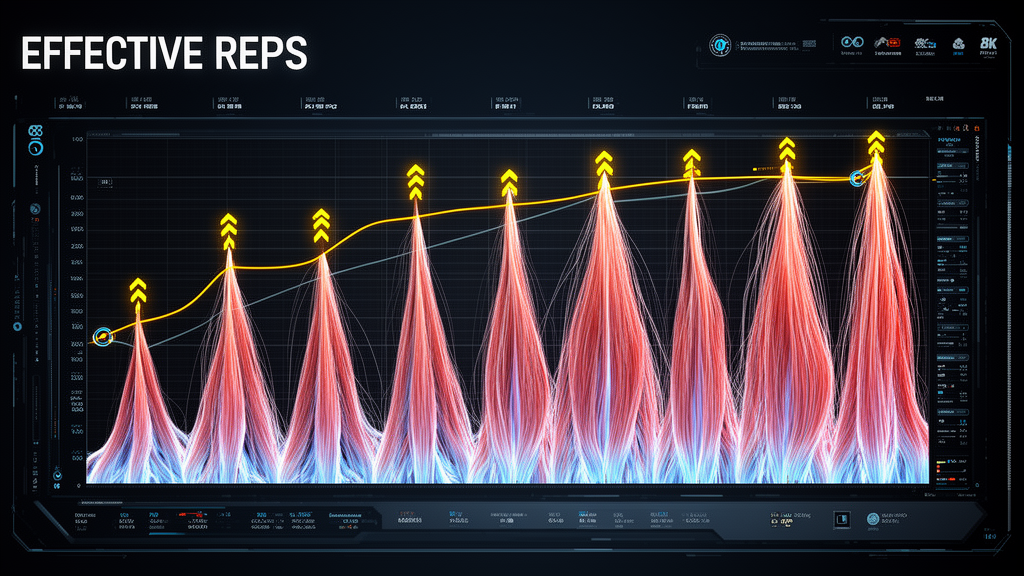Visualization of effective repetitions and muscle fiber recruitment for Myo-Reps